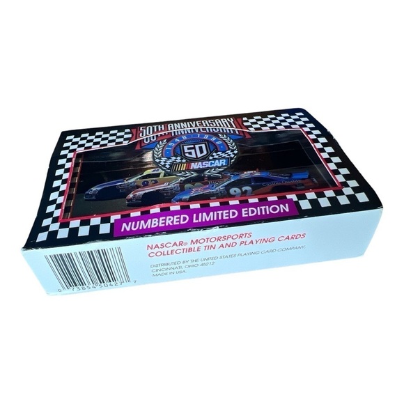 NASCAR 50th Anniversary Numbered Limited Edition Sealed 2 Pack Playing Cards - Picture 2 of 7